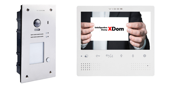 Zestaw cyfrowy wideodomofonu VIDOS S1201A_M1023W